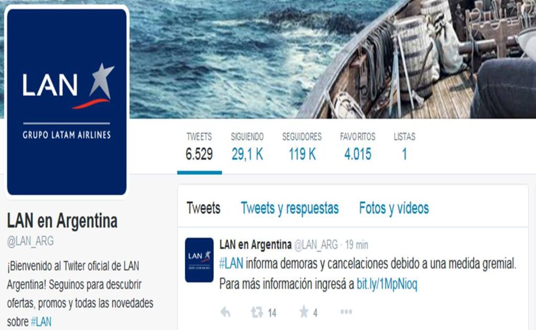 (Foto: Tomada de @LAN_ARG)