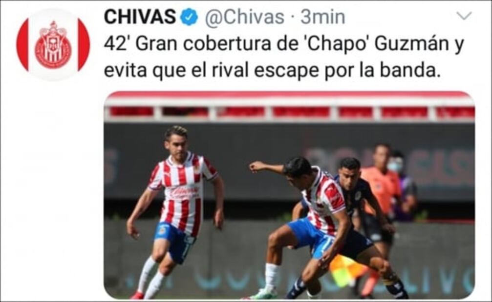 Chivas confunde a uno de sus jugadores con el 'Chapo' Guzmán