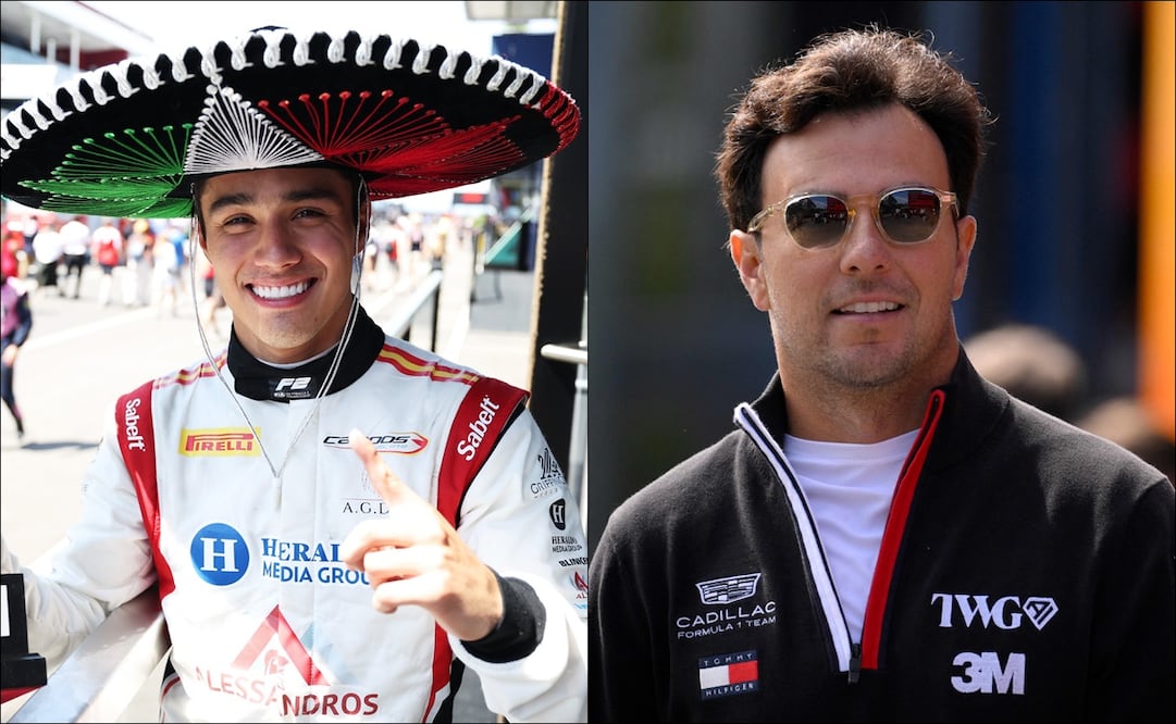 Checo Pérez felició a Noel León por su triunfo en el Gran Premio de Hungría: "A seguirle así" / FOTOS: @Formula2 y AFP