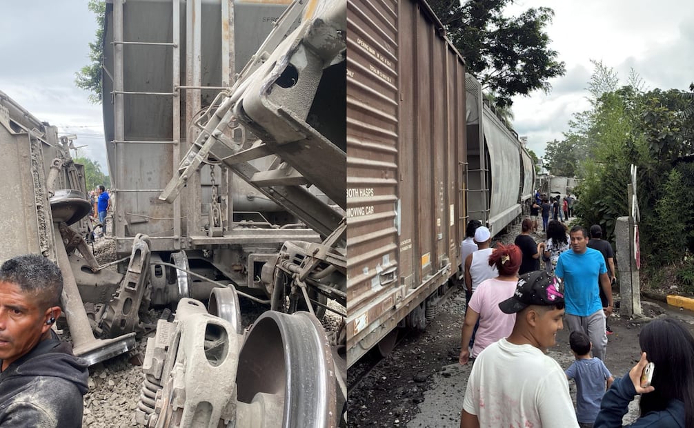 Descarrila tren en Córdoba, Veracruz; ocho vagones caen en zona poblada sin dejar heridos.
Foto: Especial.