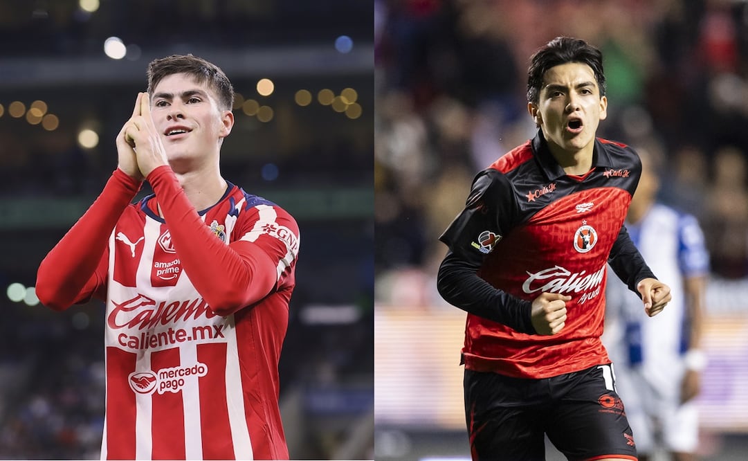 Armando González con Chivas y Gilberto Mora con Tijuana, durante la fase regular del torneo Clausura 2026 de la Liga MX - Fotos: Imago7