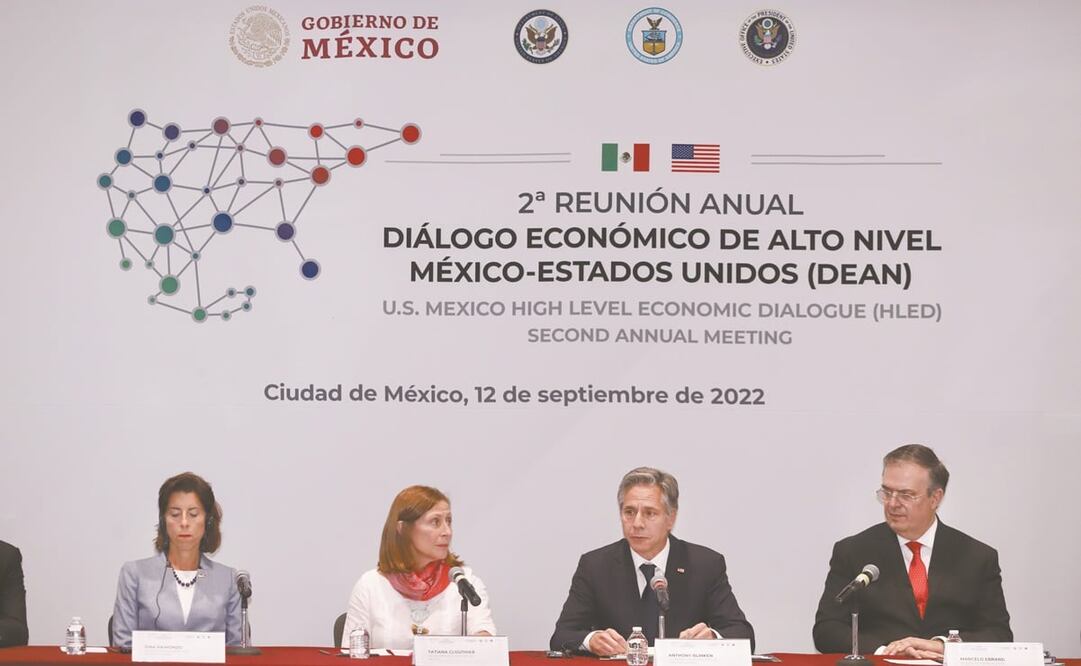 El pasado 12 de septiembre, Antony Blinken (segundo de der. a izq.) visitó México en el marco del Diálogo Económico de Alto Nivel.