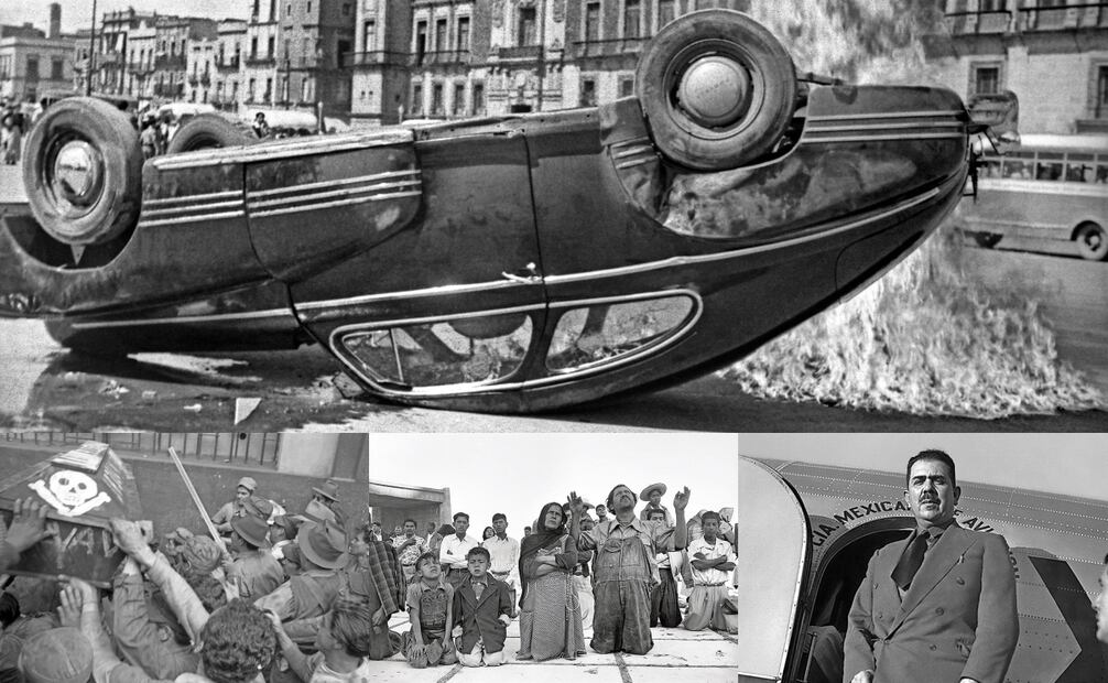 La fotografía de Montero abarcó momentos tensos de la vida política del país, como el motín del Zócalo en 1951 por sindicatos de trabajadores, el mitín ferrocarrilero de 1958, así como retratos
de expresiones religiosas y hasta un retrato de Lázaro Cárdenas. Fotos: Archivo Tomás Montero