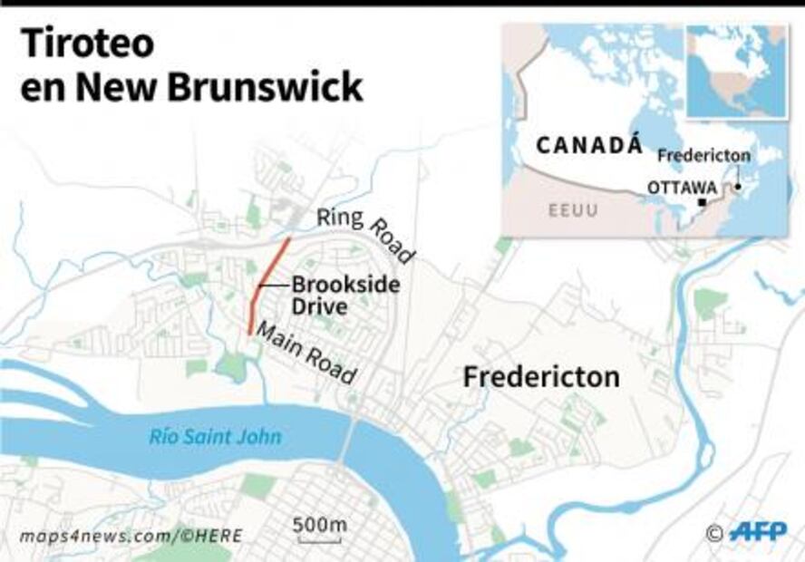 Confirman que dos víctimas del tiroteo en Canadá son policías