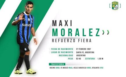 Maxi Moralez, flamante refuerzo de León