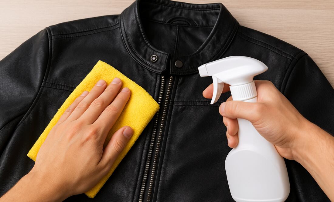 Sigue esta técnica para limpiar tus chamarras de cuero o piel sintética y que luzcan como nuevas. Foto: Imagen generada con IA