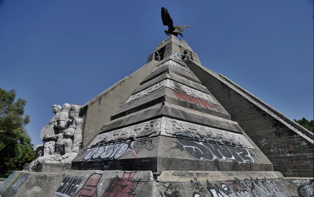 Monumento a la Raza se encuentra abandonado. Foto: Carlos Mejía/EL UNIVERSAL