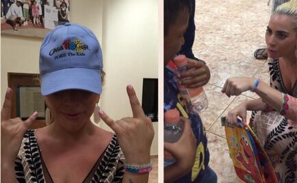 Lady Gaga cantó a niños de casa hogar en México