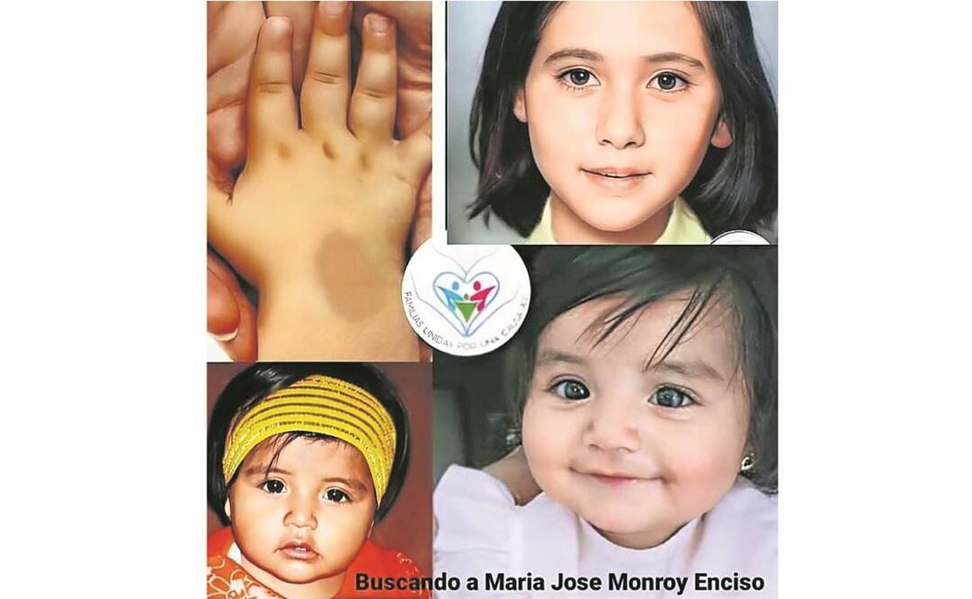 La familia de María José Monroy Encino distribuyó imágenes de cómo se vería la menor en la actualidad. Foto: Especial.