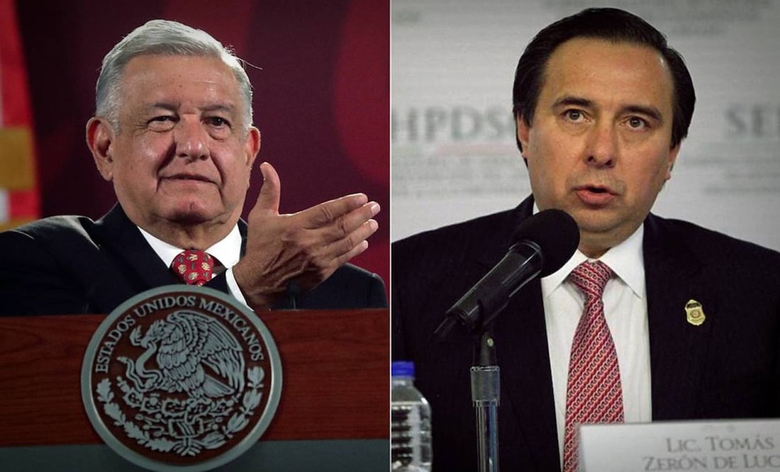 Presidente Andrés Manuel López Obrador y Tomás Zerón, exitular de la Agencia de Investigación Criminal / Foto: Archivo y EFE