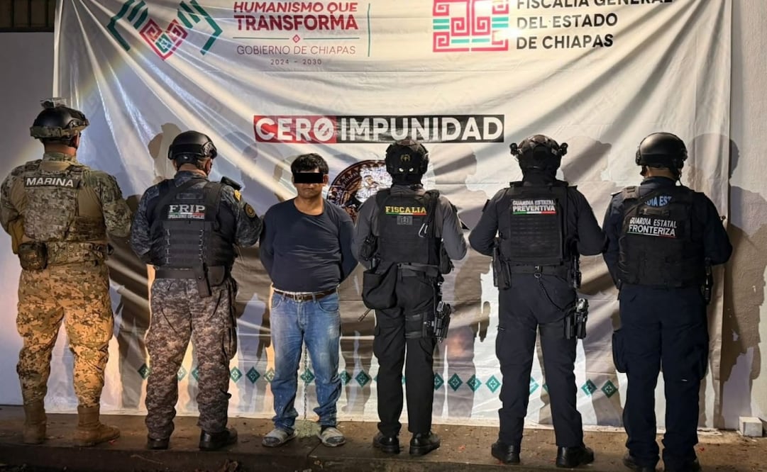 Capturan en Tapachula, Chiapas, a “El Misterio”; entregan a presunto líder de la MS-13 buscado por homicidio y violación. Foto: Especial