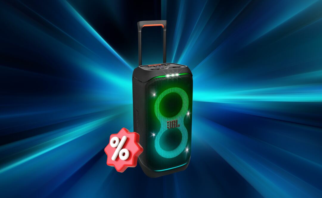 La bocina  JBL Partybox Stage 320 con 240 W de potencia promete graves precisos y profundos y agudos nítidos FOTO: AMAZON