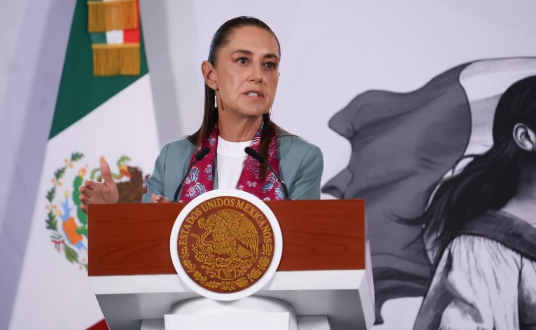 Presidenta Claudia Sheinbaum durante su conferencia de prensa desde Palacio Nacional (16/06/2026). Foto: Karla Guerrero / EL UNIVERSAL
