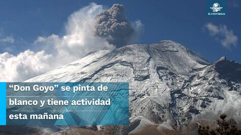 En plena primavera, volcán Popocatépetl luce nevado