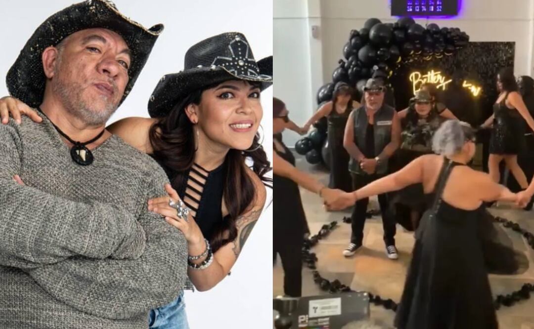 El cazafantasmas organizó una ceremonia en la que todo fue en color negro, incluyendo el vestido de la novia. Foto: Instagram