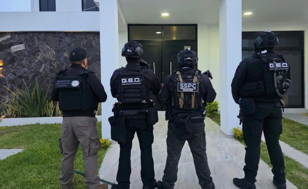 Autoridades federales realizaron   acciones simultáneas en 36 inmuebles de Hidalgo, Jalisco y Michoacán, donde fueron detenidas 20 personas vinculadas con el CJNG. Foto: Especial