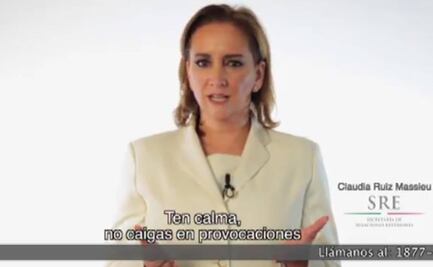 Emite canciller mensaje a mexicanos en EU