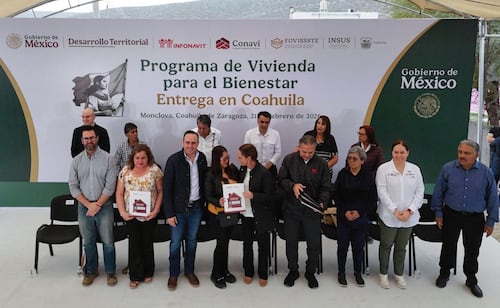 Presidenta Claudia Sheinbaum Pardo durante su visita a Monclova, Coahuila (21/02/2026). Foto: Presidencia