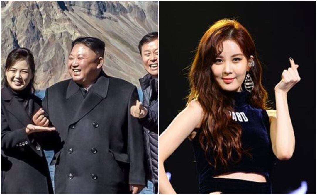 BBC. La foto parece mostrar el lado lúdico del líder norcoreano al intentar imitar la forma de corazón con los dedos (Foto: Gobierno de Corea del Sur)