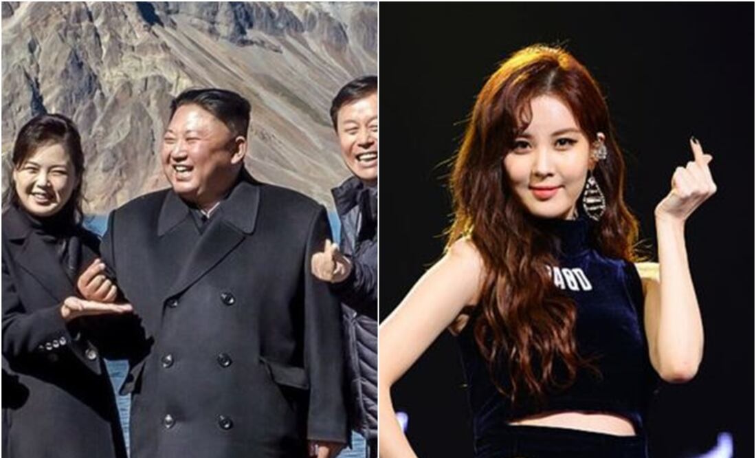 BBC. La foto parece mostrar el lado lúdico del líder norcoreano al intentar imitar la forma de corazón con los dedos (Foto: Gobierno de Corea del Sur)