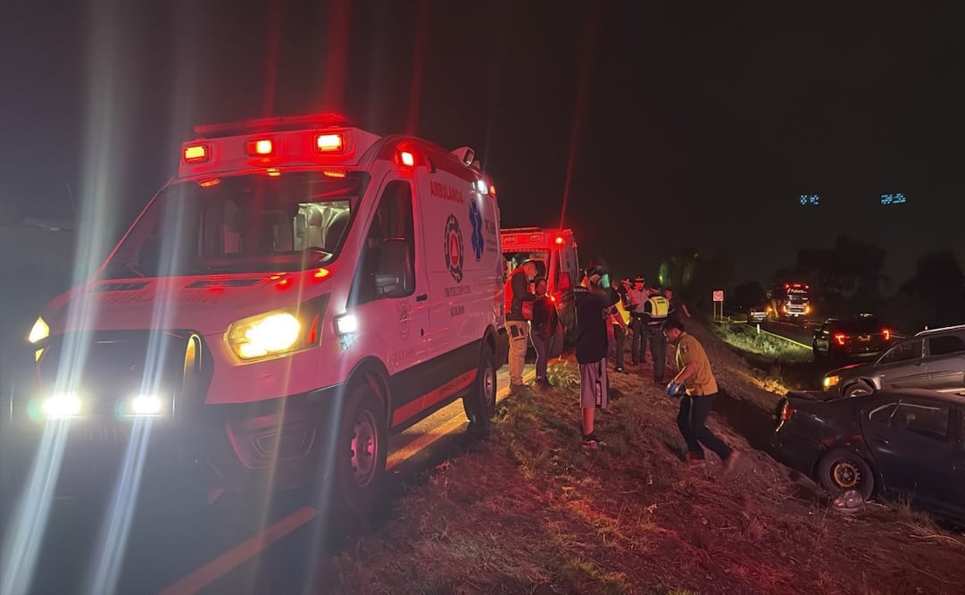 Choque múltiple en la México-Pachuca deja dos muertos. Foto: Especial