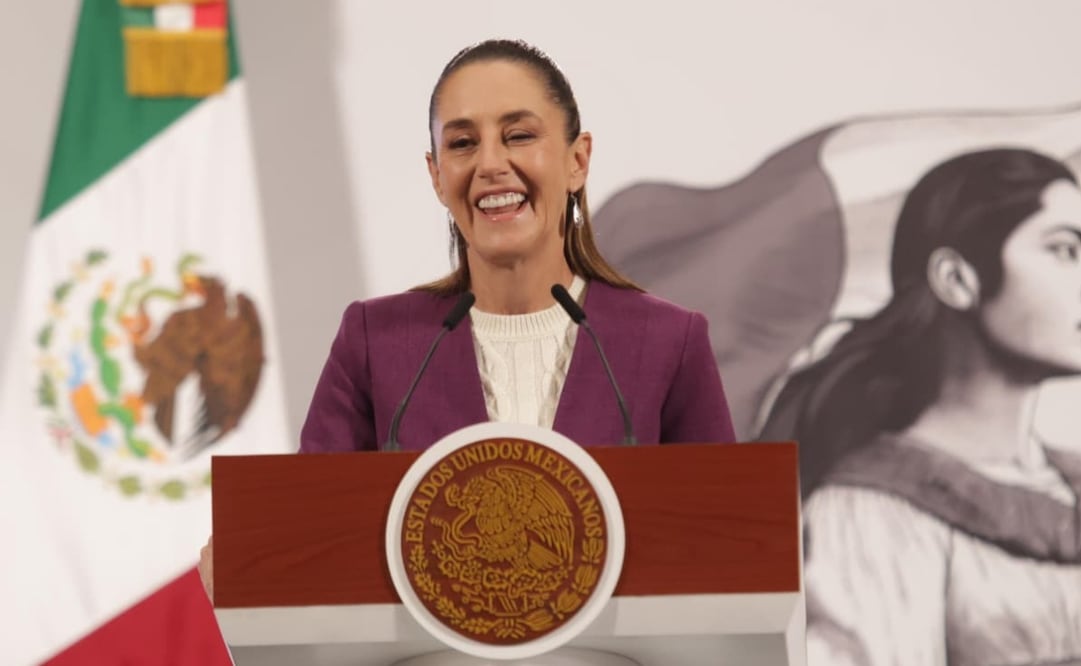 Conferencia matutina de la presidenta Claudia Sheinbaum en Palacio Nacional el 14 de agosto de 2025. Foto: Carlos Mejía / EL UNIVERSAL