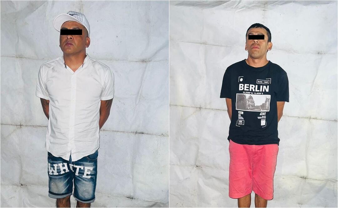 Detienen a dos presuntos integrantes del grupo delictivo de el "Güero Fresa" en Tláhuac. Foto: Especial