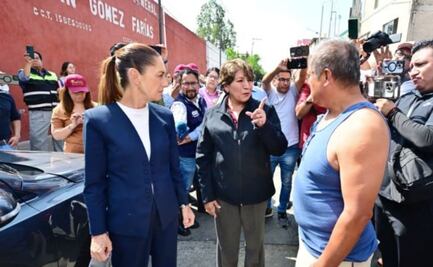 Delfina Gómez y Claudia Sheinbaum agilizan ayuda en Neza tras anegación