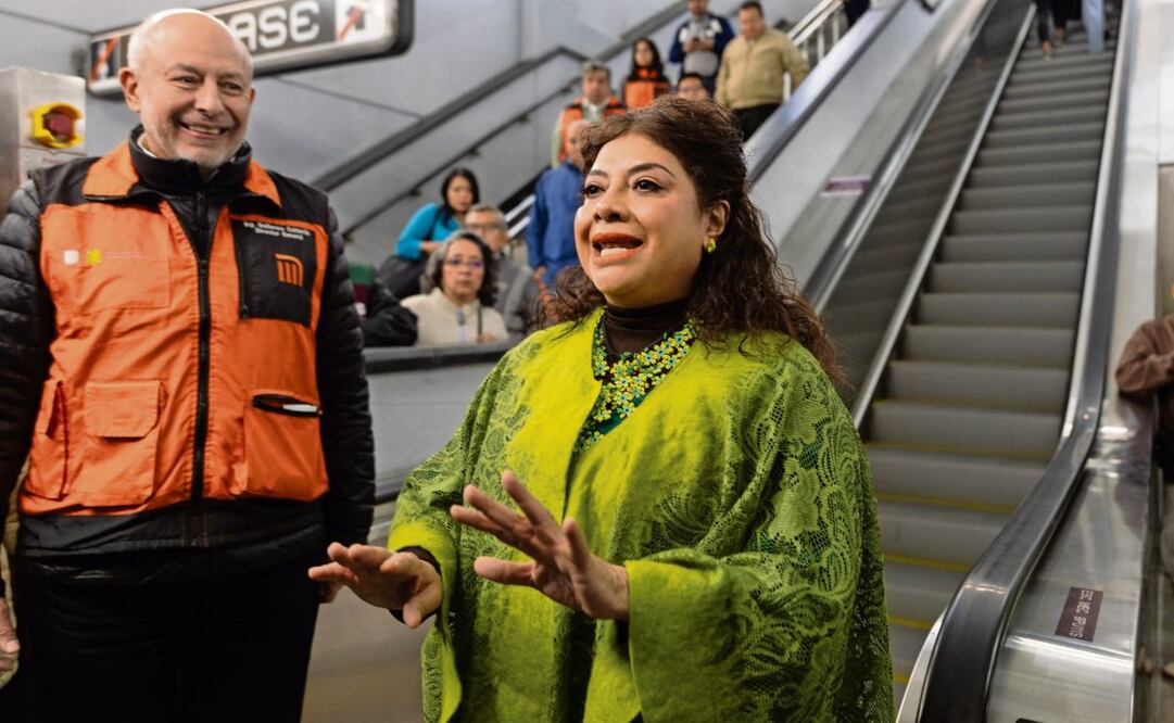 El pasado 26 de diciembre en el Metro Puebla de la L9, Clara Brugada dio a conocer la conclusión de renovación de 18 nuevas escaleras eléctricas. Foto: Archivo | El Universal (13/01/2025)