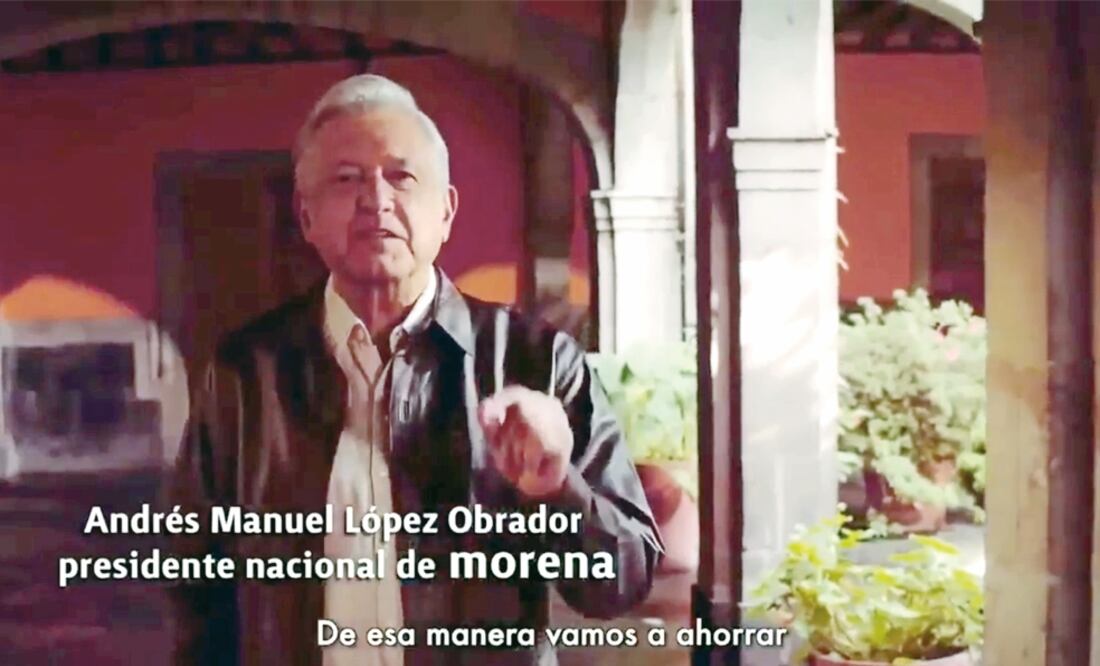 El TEPJF determinó que el contenido del promocional en que el aparece el presidente nacional de Morena destaca temas de interés general como es la corrupción, entre otros, por lo que se ajusta a la pauta genérica de partido político. (IMAGEN: YOUTUBE)