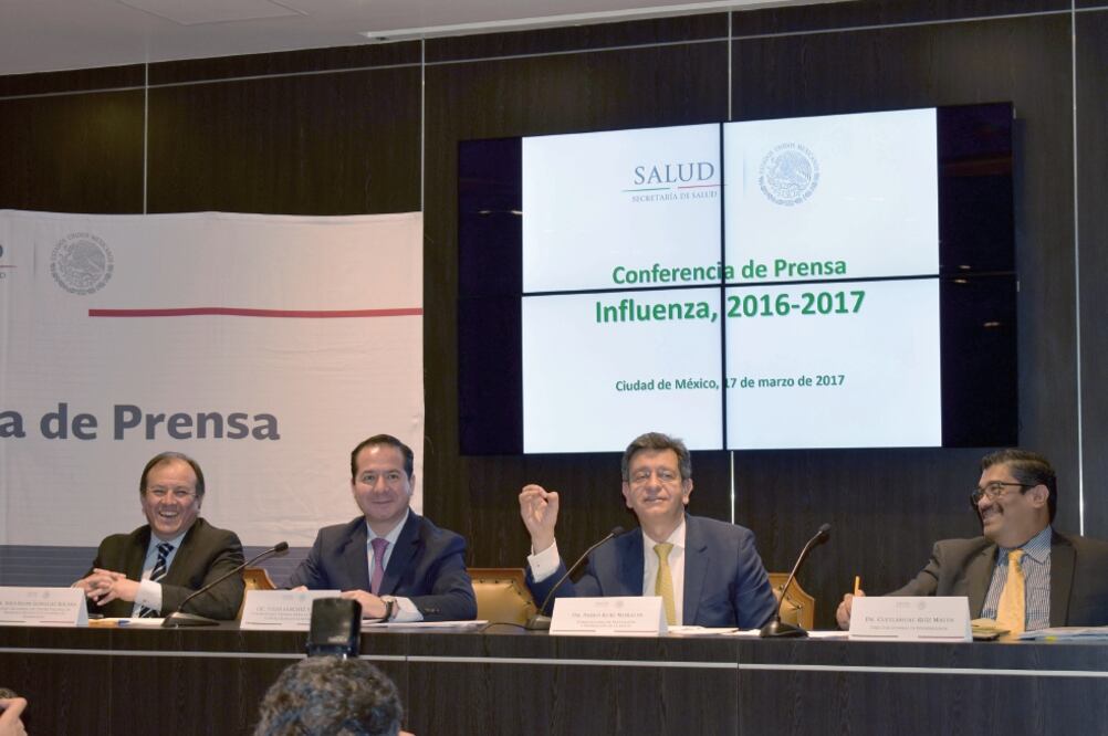 El subsecretario de Prevención y Promoción de la Salud, Pablo Kuri Morales, destacó que durante la actual temporada se han registrado 3 mil 705 casos confirmados, de los que 55.5% corresponden a la cepa A(H1N1). (SSA)