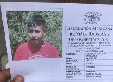 "Me metí en un problema, papá, ¡ven por mí!"; Jonathan, de 14 años, salió de su casa en Naucalpan y no volvió