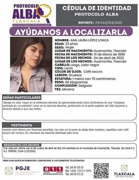 A 21 días de su desaparición, familiares de Ana Laura exigen audiencia con la gobernadora Lorena Cuéllar