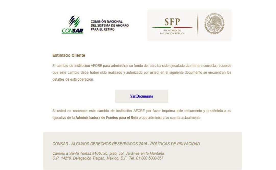 Alertan de correos apócrifos sobre Afore