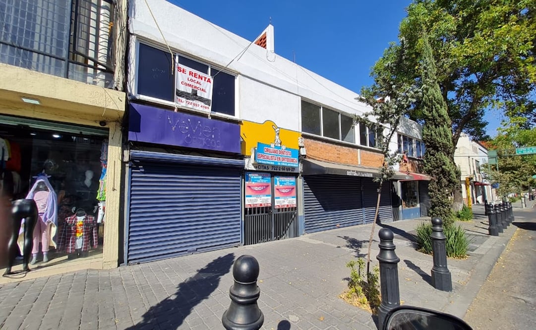 Desde el inicio de la pandemia, alrededor de 400 establecimientos han cerrado en el centro de Toluca. Foto: Especial 