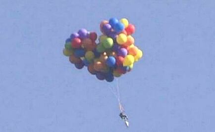 Arrestan a hombre por imitar vuelo de 'Up' en Canadá