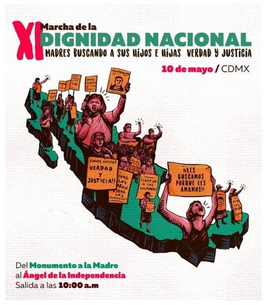 Colectivos y madres de desaparecidos convocan a marcha el 10 de mayo en CDMX