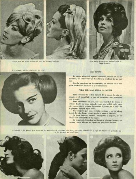 Crepé y mucha laca, aliados de los peinados de los años sesenta