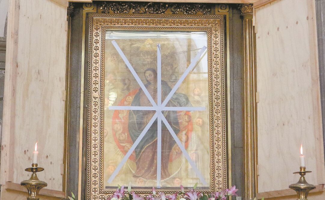 Ayer reabrieron la imagen de la Virgen de los Ángeles. Foto: CARLOS MEJÍA. EL UNIVERSAL