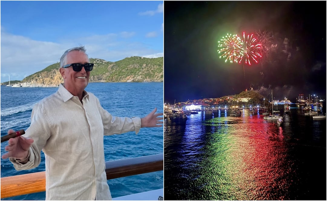 El dueño de TV Azteca compartió imágenes de la celebración de Año Nuevo 2025 a bordo de su yate, acompañado de familia y amigos. Foto: X