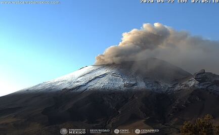 Volcán Popocatépetl amanece con actividad moderada