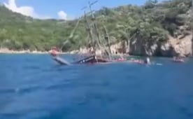 Barco turístico con 110 personas a bordo se hunde frente a costa de Turquía; investigan causas del incidente