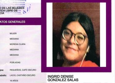 Buscan a Ingrid Denise González Salas, de 16 años; desapareció en GAM