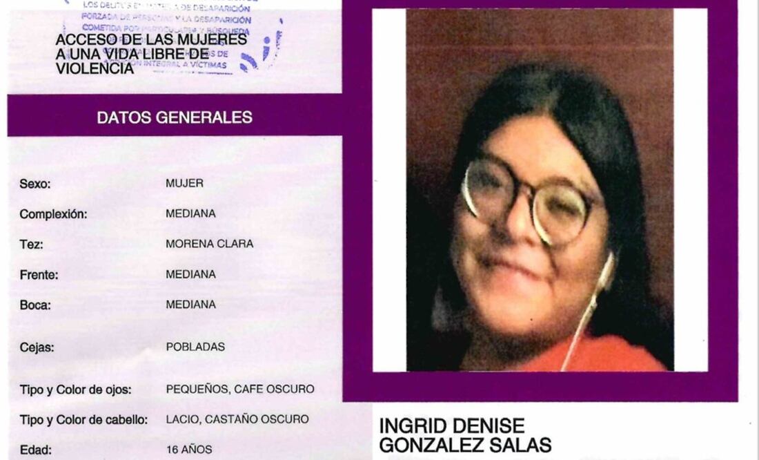 Como señas particulares, Ingrid Denise usa lentes de aumento. Foto: Especial