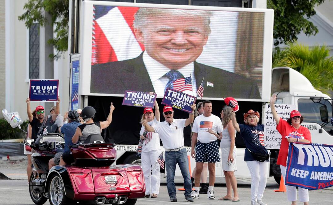 Simpatizantes de Trump en un mitin del presidente de EU (Foto: AP)