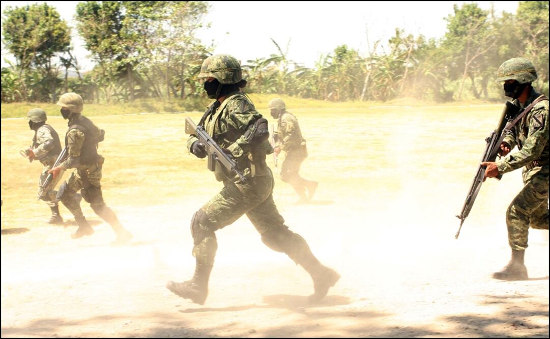 Entrenamiento militar.  FOTO HORACIO ZAMORA