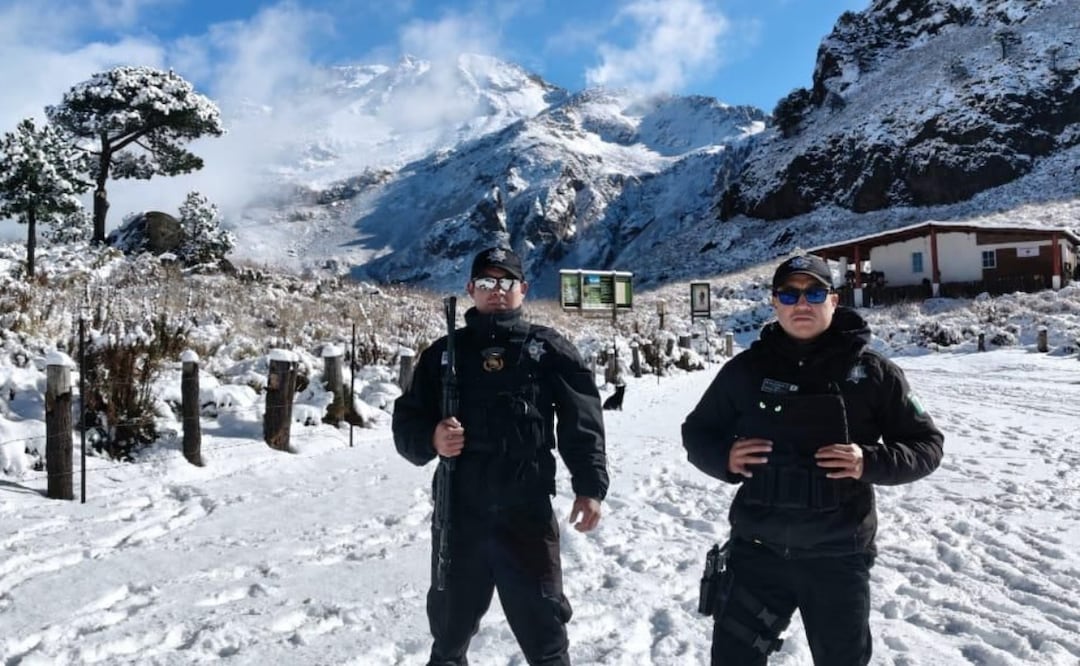 Operativo en Iztaccíhuatl-Popocatépetl; refuerzan vigilancia por nieve y actividad volcánica. Foto: Especial