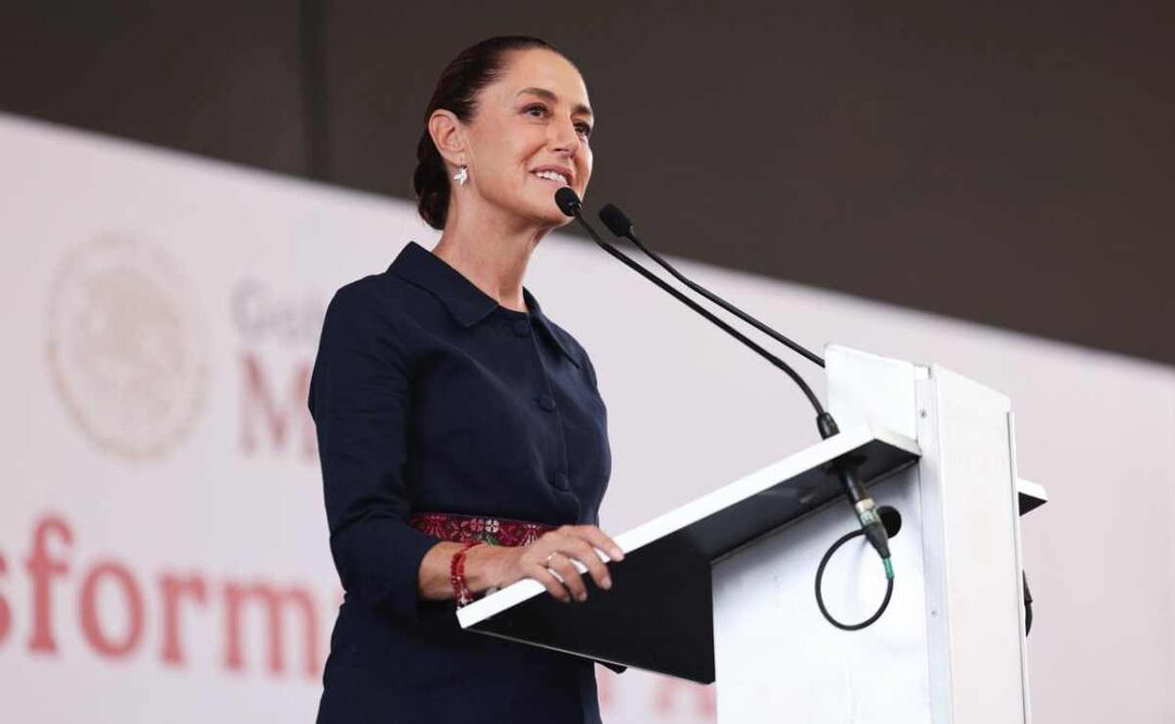 La presidenta Claudia Sheinbaum durante su gira por Coahuila este 7 de septiembre del 2025. Foto: Presidencia.