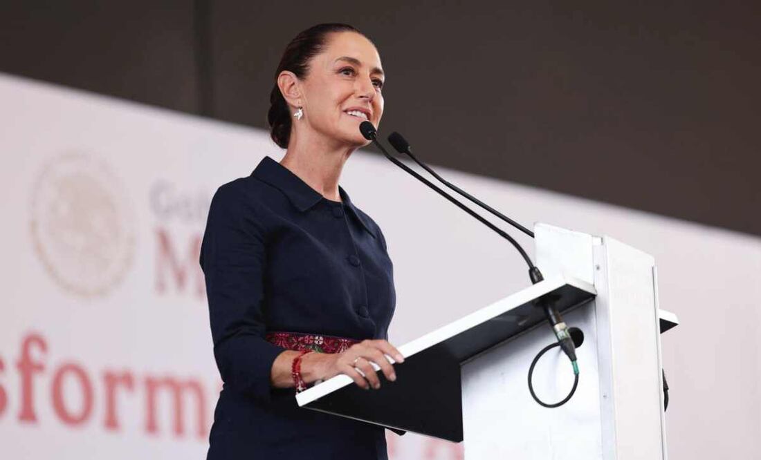 La presidenta Claudia Sheinbaum durante su gira por Coahuila este 7 de septiembre del 2025. Foto: Presidencia.