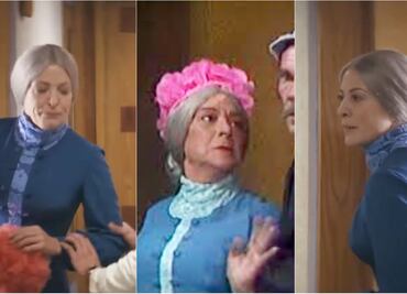 Sorprende el parecido de Andrea Noli con Angelines Fernández, al interpretar a "doña Clotilde"